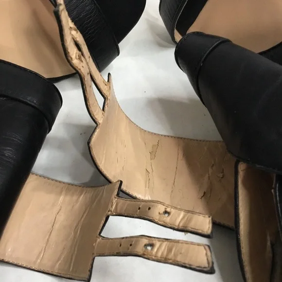 BCBGeneration Black Leather Ankle Strap Heel/Pump - Picture 14 of 14